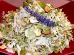 Coleslaw With Grapes Crunchy Apple Chips and Almonds recipe