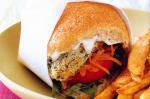 American Fish Burger And Fries Recipe Appetizer