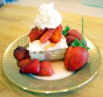 American Lemon Meringue Cake with Strawberries Dessert