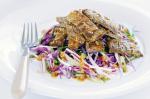 American Barbecued Chilli And Sesame Beef With Red Cabbage Slaw Recipe Dinner