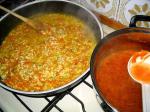 American Quick Risotto With Carrots and Feta Dinner