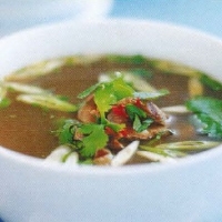 Chinese Hot And Sour Lime Soup With Beef Soup
