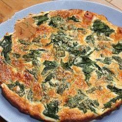 Canadian Tart with Spinach Parmesan Cheese and Ham Appetizer