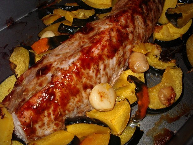 American Roasted Pork Tenderloin With Acorn Squash Appetizer