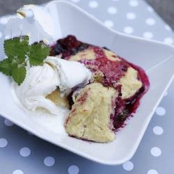 British Blackberries and Scone Cobbler Breakfast