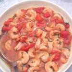 British Shrimps with Basil Leeks and Tomatoes Alcohol