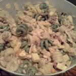 American Pasta Salad with Chicken and Curry Appetizer
