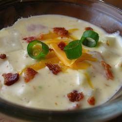 American Soup of Potatoes with Bacon Appetizer