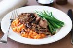 American Veal With Sweet Potato And Semidried Tomato Mash Recipe Dinner