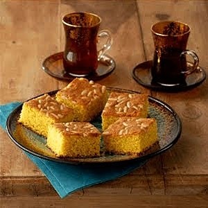 Greek Almond Semolina Cake Dessert