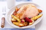 American Pork Rib Roast With Baked Apples and Potato Wedges Recipe Dinner