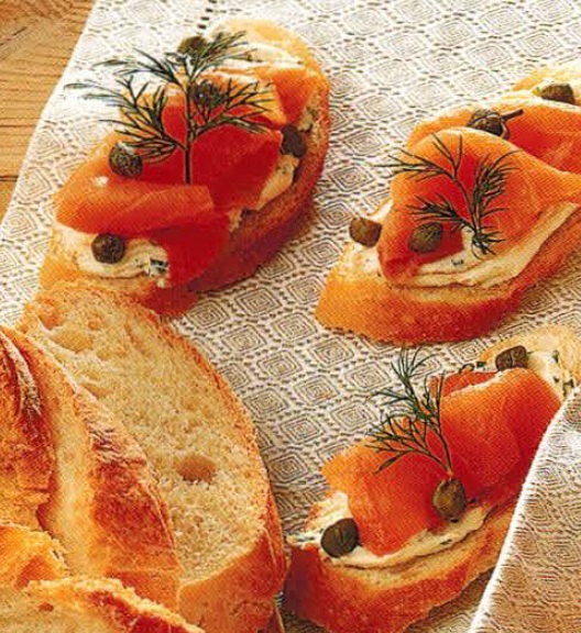 French Smoked Salmon And Capers Appetizer