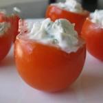 British Cherry Tomatoes Filled with Goat Cheese Recipe Appetizer