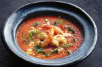 Canadian Roast Tomato Soup With Prawns and Basil Oil Recipe Appetizer