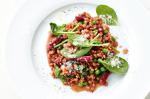Canadian Toasted Pearl Barley Risotto With Speck and Peas Recipe Appetizer