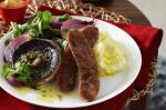 American Pork Sausages With Mushrooms And Herb Butter Recipe Appetizer
