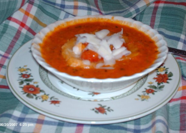 American Roast Tomato and Basil Soup With Olive Oil Toasts Dinner