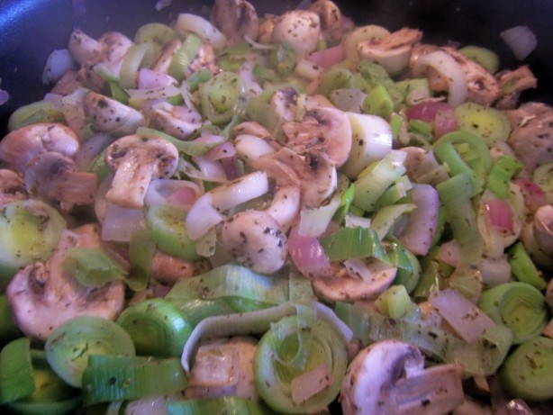 American Sauteed Leeks Mushrooms  Onions Appetizer