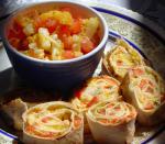 American Baked Tortilla Wheels With Pineapple Salsa Appetizer