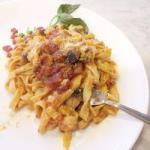 Canadian Noodles of Durum Wheat Pasta with Aubergines Appetizer