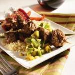 Lamb Skewers with Mango Chutney Kiwi Green Zespri Trademark recipe