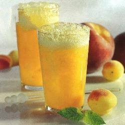 American Sparkling Wine of Mango and Peach Dessert