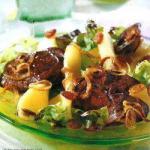 American the Chicken Liver with Apple and Lettuce Salad Appetizer