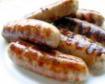 American Old Fashioned English Spiced Pork and Herb Sausages or Bangers Appetizer