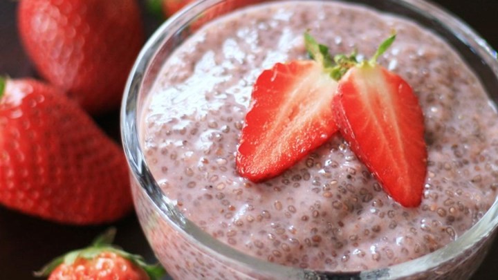 American Almond Strawberry Chia Seed Pudding Recipe Dessert