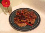 American Pangrilled Steak with Balsamic Peppers Dinner