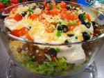 American Festival Layered Taco Salad Appetizer