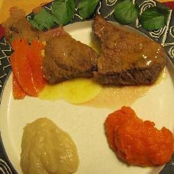 British Roti of Beef to the Orange to  Purees Appetizer