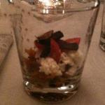 British Verrine Recipes to the Tomato with Goat Cheese and Small Lardons Dinner