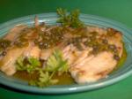 American Broiled Fish With Buttery Caper Sauce Dinner