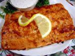 American Grilled Salmon Fillets with Creamy Horseradish Sauce Appetizer