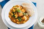 Indian Paneer Spinach and Chickpea Curry Recipe Appetizer