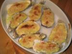 American Crab Topped Oysters With a Bearnaise Sauce Appetizer