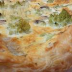 American Salted Pie with Mushrooms and Broccoli Romano Appetizer