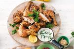 American Spiceroasted Chicken With Spinach And Garlic Yoghurt Recipe Appetizer