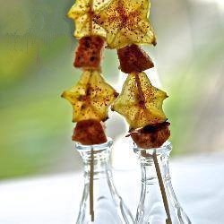 Canadian Chicken Skewers with Star Fruit 1 Appetizer