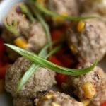 Canadian Chicken Meatballs with Maize and Pineapple Appetizer