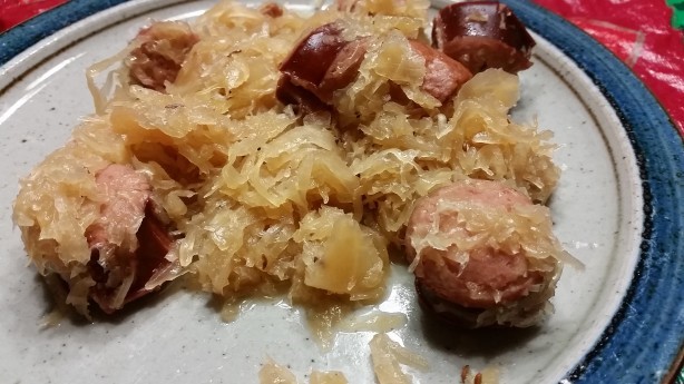 American Crock Pot Kielbasa  Sauerkraut Dinner