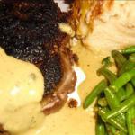 American Roasted Filet Mignon with Brandy and Peppercorn Sauce BBQ Grill