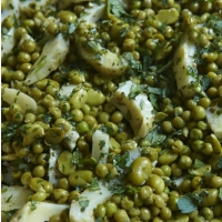 Australian Fava Beans and Peas with With Thyme and Mint Appetizer