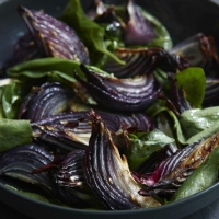 Australian Roast Red Onions With Basil Appetizer