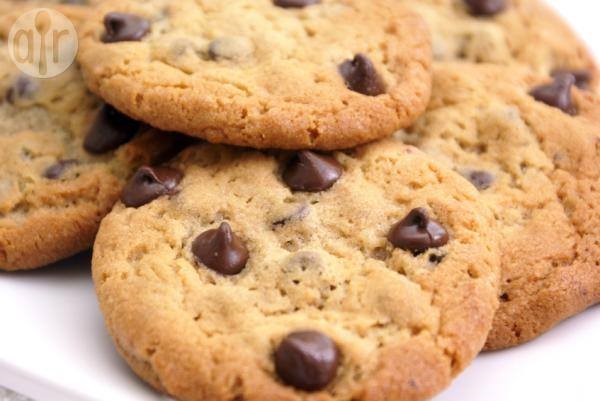 American Cookies with Chocolate Chips and Nuts Dessert