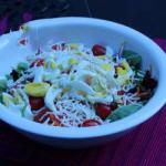 Salad Leaves Tomatoes and Carrots recipe