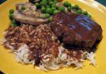 Canadian Easy Burgers With Rice  Gravy Dinner