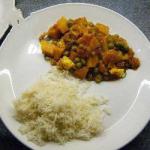 American Curry Aromatic with Sweet Potatoes Ginger and Tomatoes Dessert