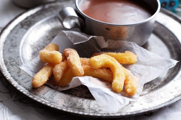 Spanish Churros Con Chocolate Caliente churros With Hot Chocolate Recipe Dessert